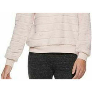 Sweat-shirt respirant en fausse fourrure blanche Crave Fame Junior, taille S - Product Image 3