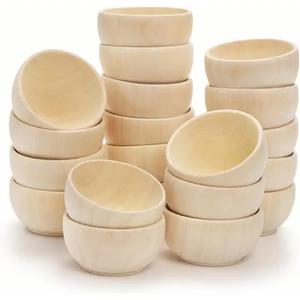 Rustic Wooden Bowl Handmade <b>Decorative</b> Wooden Bowl For Salad Fruit Serving Kitchen Dining Vintage Style Home <b>Table</b> <b>Accessories</b> - Product Image 4