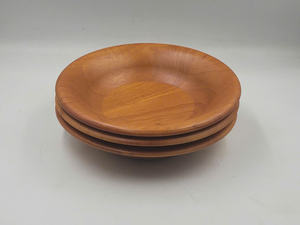 Grand saladier en bois naturel Huhipro D21H4.6CM Modèle 02 avec fonction antidérapante pour utilisation intérieure et extérieure sur comptoir de cuisine Vietnam - Product Image 2