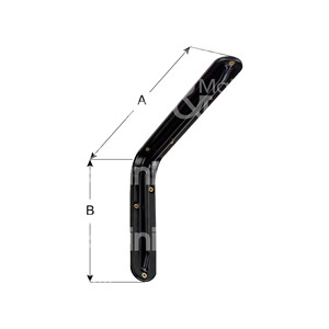 <b>SHELF</b> <b>BRACKET</b> IN PRESSED STEEL, <b>BLACK</b> paint finish - Product Image 1