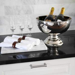 Cuenco de champán antiguo y cubo de hielo de acero inoxidable de calidad creativa con mango de ciervo Cubo de vino de proveedores al por mayor - Product Image 2