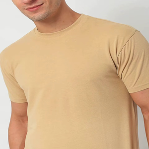 T-shirt en coton uni de haute qualité pour homme, basique, confortable, tissu doux, fournisseur OEM - Product Image 3