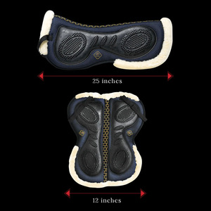 Almohadilla de sillín equino ecuestre de lana inglesa multiusos - Product Image 4