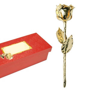 24K Or Rose Métal Maison Fleur Décorative Design Classique Vente Chaude pour la Fête des Mères Noël Saint Valentin Cadeau - Product Image 4