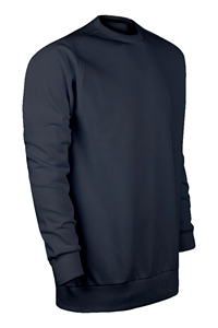 เสื้อสเวตเชิ้ตคอกลมผู้ชาย ผ้าโพลีเอสเตอร์ 5% ผ้าฝ้าย 95% 300 GSM สีกรมท่า - Product Image 3