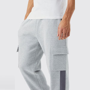 กางเกงวอร์มสำหรับผู้ชายกางเกงวิ่งผ้าคอตตอน/ผ้าฟลีซสองกระเป๋า - Product Image 6