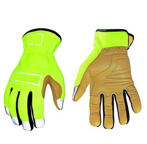 Construction <b>Gloves</b> Goatskin Leather Working <b>Gloves</b> <b>With</b> Color Visible in Low <b>Light</b> Versatile Cut Resistant Safety <b>Gloves</b> - Product Image 4