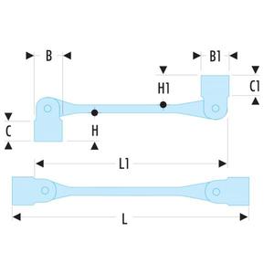 ประแจรวมแบบมีบานพับ Facom Metric คุณภาพสูง สำหรับงานมืออาชีพ - Product Image 2