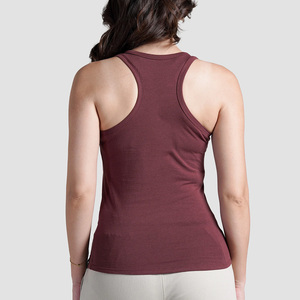 Logotipo personalizado para mujer XS Fit Summer Sportswear Racer Back Tank Top Knitted Activewear para Gym Workout Fitness Fashion Style - Product Image 3