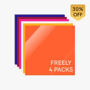 Custom Bundle of 10pcs Non-Fluorescent Heat Transfer <b>Vinyl</b> for Textile & <b>Fabric</b> Crafts - Product Image 1