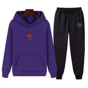 100% Cotton <b>Fleece</b> <b>Jogger</b> Suit Wholesale Sweatpants And Hoodie Sets Tracksuits For <b>Men</b> Women Customs Logo Embroidery Printing - Product Image 3
