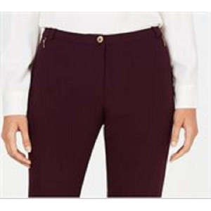 Pantaloni Skinny alla Caviglia Calvin Klein da Donna, Modello Highline, Colore Viola, Taglia 4 Petite, Vita Alta, Tessuto Antirughe, Stile a Matita - Product Image 3