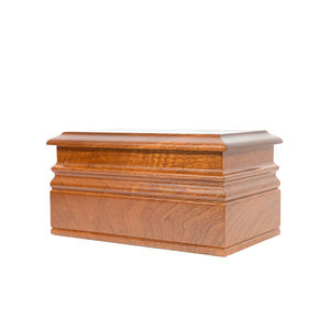 Urne en bois écologique de luxe Zion DSU101 avec poignées Kingwood haute finition polonaise cercueil et cercueil fournitures funéraires - Product Image 1