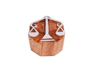 Tampon en bois à motif astrologique et horoscope, personnalisable, pour usage décoratif en impression au bloc et tatouages au henné