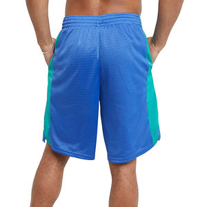 Pantalones cortos de malla estampados con logotipo personalizado para hombre al por mayor, ropa deportiva y de gimnasio para correr, pantalones cortos de malla lisos teñidos en blanco - Product Image 2