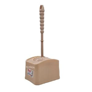 Ensemble de porte-brosse de toilette en plastique économique et durable, design simple pour un nettoyage efficace de la salle de bain - Product Image 2