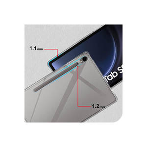 Étui de protection Netzy pour tablette Galaxy Tab S9 SAFA, super coque en silicone, matériau PU incolore - Product Image 2
