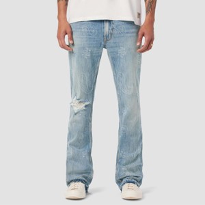 กางเกงยีนส์ขาบานคลาสสิกสำหรับผู้ชาย, กางเกงยีนส์ขาบานกว้างสีฟ้าสำหรับสไตล์ย้อนยุคสำหรับปาร์ตี้ลำลองอินเทรนด์สำหรับฤดูหนาว - Product Image 2