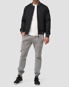 เสื้อแจ็กเก็ตทีมโรงเรียน PU แบบหลวมสำหรับผู้ชายเสื้อฮิปฮอปคอตั้งระบายอากาศได้ดีสำหรับฤดูหนาว - Product Image 1