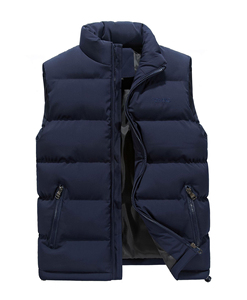 Chaleco Acolchado de Invierno Unisex, Estilo Casual, Tejido Transpirable, Personalizable, con Acabado Mate, Acolchado, Sin Mangas - Product Image 2