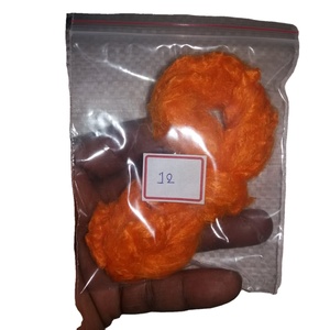 Material ecológico para manualidades, Fibra de seda reciclada, verde, blanco, café, azul, almohadas y juguetes teñidos, fuente sostenible - Product Image 4