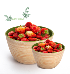 Vente chaude Vietnam Bol en bambou filé à la main/Bol en bambou/Assiette en bambou avec logo personnalisé 100% Bambou de haute qualité par Eco2go - Product Image 5