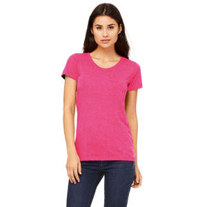 Bella + Canvas Camiseta de manga corta Triblend para mujer Camiseta transpirable Triblend gris Camiseta de mujer con tu logotipo Camiseta - Product Image 5