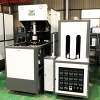 Machine de soufflage par étirage de PET semi-automatique contrôlée par PLC pour la fabrication de bouteilles, haute productivité, nouvelle
