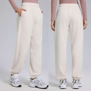 Casual Loose Streetwear Flat Front Sports Pants Running Fitness <b>Yoga</b> Autumn Winter Thick Drawstring <b>Womens</b> Sportswear - Product Image 1