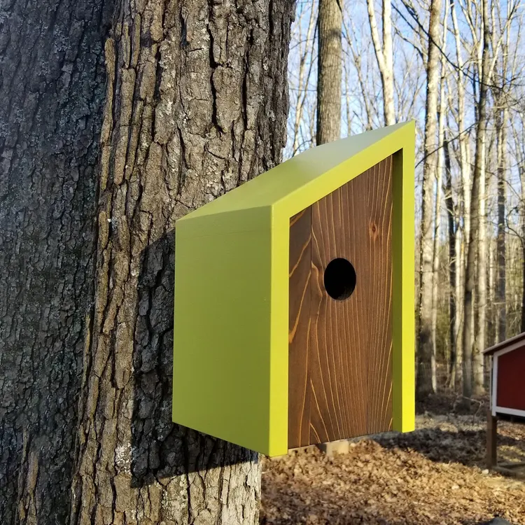 JH-Mech Colorful Birdhouse For Bluebird Wren Chickade Large Bird Cage Outdoor Iron Bird House Outdoor