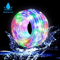Guirlande lumineuse à LED, lampe de jardin, boule ronde, sol extérieur, vente en gros, fil de cuivre, imperméable, éclairage de décoration