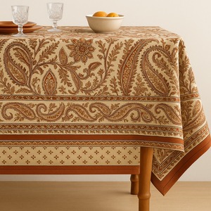 Hecho a mano 100% algodón bloque impreso mantel floral Pavo Real diseño con borde azul 60x90 pulgadas - Product Image 5