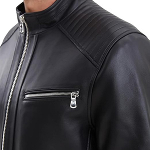 แจ็กเก็ตหนังแกะแท้สำหรับผู้ชายแจ็กเก็ตกระดุมแถวเดียวสำหรับฤดูหนาว - Product Image 3