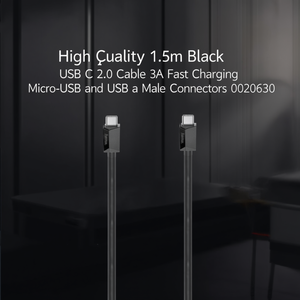 Cavo USB C 2.0 Negro 1,5m 00200630 - Product Image 3