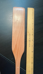 Espátula de madera de haya de mango largo - Espátula de madera resistente y volteador de cocina - Product Image 2