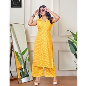 Kurti de Algodón de Lujo sin Mangas, Atuendo Tradicional para Mujer, para Bodas, Recepciones y Celebraciones - Product Image 6