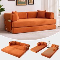 Sofá Cama Convertible de Pana |   Sofá Modular Plegable para Espacios Pequeños, Hoteles, Apartamentos y Habitaciones de Huéspedes