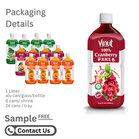 Groothandel Dranken Vietnam - 1000ml Frisdrank 100% Fruitsap: Rambutan, Mango, Noni Fruit - Gratis Sample - Private Label OEM
