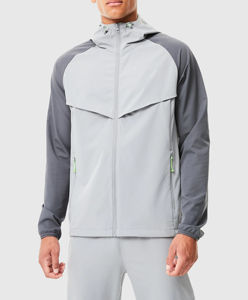 Chaqueta Cortavientos Ligera de Nailon Personalizada para Hombre, Venta Caliente, al por Mayor, para Senderismo, con Capucha, Cierre con Cordón, Cierre Lateral - Product Image 1