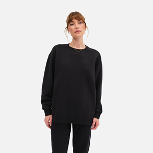 Women's Oversized Fleece Sweatshirt Customized Logo with Pockets Plus Size Wholesale Winter Wear - Product Image 2