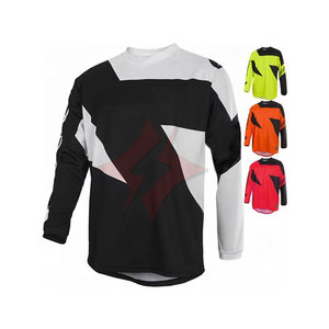 Jersey de Motocross con Estampado por Transferencia de Calor, Colores Personalizados, Resistente al Viento y Transpirable, Invierno, Unisex, Carreras MX, Motocicleta, Duradero - Product Image 1