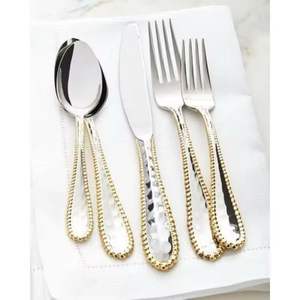 Stainless Steel Flatware Set with <b>Bone</b> <b>Handle</b> for Kitchen Includes Forks <b>Knives</b> Wedding Spoons <b>Knife</b> Accessories - Product Image 3