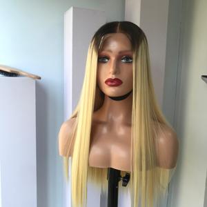 LINU Blonde Virgin Vietnamese Human Hair Lace Front <b>Long</b> Wine <b>Wig</b> Double Drawn 250% Density for Base HD Multi-Color Options - Product Image 6