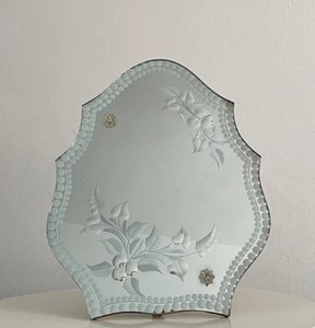 Espejo de tocador antiguo, espejo veneciano antiguo, espejo de mesa - Product Image 3