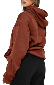 Plus Size Heavy Weight Women French Terry Oversize Pullover <b>Hoodies</b> Vintage Wash Outdoor Winter Warm Hooded For Girls Breathable - Product Image 2