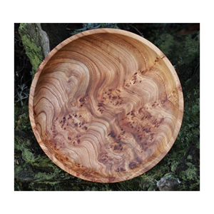 Plato de servicio de madera Natural con textura Natural, vajilla de fiesta de boda, vajilla de cocina - Product Image 4