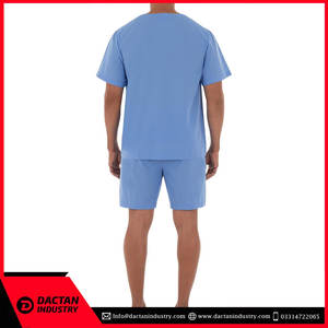 ชุดกีฬาผ้าคอตตอนสำหรับผู้ชายกางเกงขาสั้นและเสื้อพิมพ์โลโก้แบบออกแบบได้ตามต้องการสำหรับฤดูร้อน - Product Image 2