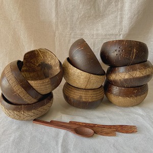 สินค้ายอดนิยม2025! ชุดชามกะลามะพร้าวเคลือบสำหรับเก็บผลไม้สมูทตี้อาหารจากผู้ผลิต Eco2go เวียดนาม - Product Image 6