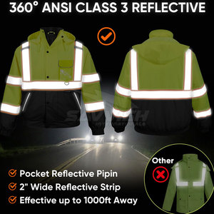 เสื้อฮู้ดดี้นิรภัยแบบใหม่ คุณภาพสูง ราคาขายส่ง ระบายอากาศได้ดี มองเห็นได้ชัดเจน - Product Image 5