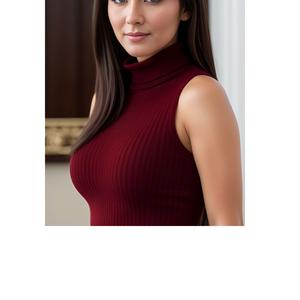 Camiseta Corta sin Mangas con Cuello Redondo para Mujer, Transpirable, de Algodón, para Hacer Ejercicio, Suave, Elástica, Ropa Básica BD - Product Image 4